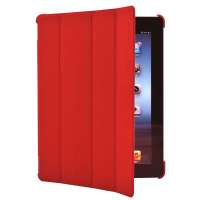毕利格(BYLEAG)苹果附件ipad2/ipad3/newipad/iPad4 红色保护套(开口笑系列)