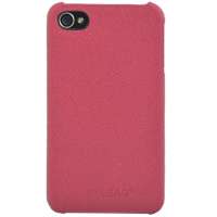 毕利格(BYLEAG)苹果附件iPhone4/iphone4s桃红色后背皮套(磨砂手感皮套)