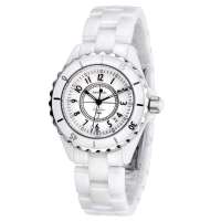 汉爱 黑白系列 黑白陶瓷情侣对表时尚男士手表 H3.6807G白色