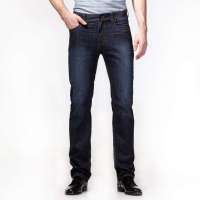 亚狮龙 男装奢侈品级高档时尚直筒修身休闲牛仔裤子1411020(深邃蓝/31)