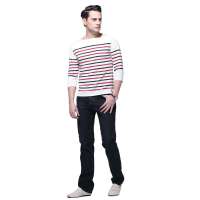 亚狮龙 男装奢侈品级高档时尚直筒修身休闲牛仔裤子1412007(深蓝黑色/31)