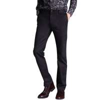 亚狮龙 男装奢侈品级直筒修身高档休闲裤长裤子11212008(黑色/33)