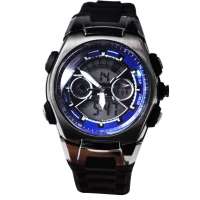 迪士尼Disney正版潜水系列双指针男孩防水LCD电子表学生运动表DS958B