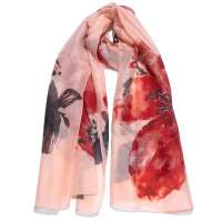 PANDARA 28%真丝/72%羊毛 140丝毛围巾SW01A(红色)70*190 CM