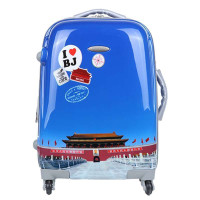 泊客行者，ABS PC 时尚旅行箱，地标版6455-BJ-20蓝色