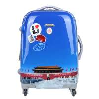 泊客行者，ABS PC 时尚旅行箱，地标版6455-BJ-24蓝色