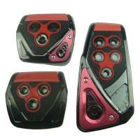 YCL億成隆 手动档汽车油门/离合器/刹车铝合金脚踏板YCL-841(红色)