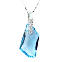 唯一(Winy)时尚水晶项链 爱的诺言 天蓝色 锁骨女 礼物饰品 配礼盒 066XLMS9