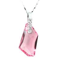 唯一(Winy)时尚水晶项链 爱的诺言 粉色 锁骨女 礼物饰品 配礼盒 066XLMS1