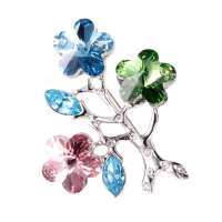 唯一（Winy）水晶胸针 梅花胸针 时尚百搭女款胸花 七彩绿 配礼盒019XZ0
