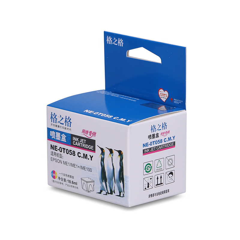 格之格NE-0T058C/M/Y彩色墨盒适用爱普生T058,EPSON ME 1/ME1+/ME 100