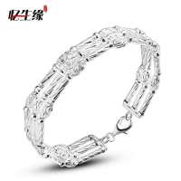 忆生缘 S925纯银手镯 时尚奢华 潮流手镯 女 银饰 宽手镯YSG0003