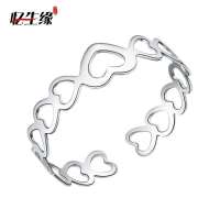 忆生缘 S925 纯银手镯 心心相连 精品时尚 女款 纯银手镯 YSG0006