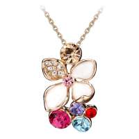 唯一(Winy)时尚水晶项链 生如夏花  金色 锁骨女款韩版项链 水晶饰品礼物 241XL3