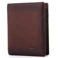 CROCODILE(鳄鱼恤) 新款 男士牛皮短款商务钱夹 15213045啡色