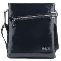 慕驰 MUCHI 商务休闲牛皮单肩包 真皮男包AMC966-2蓝黑色