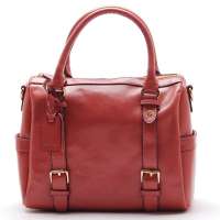 伊斯泰德Eastide 粉色新潮机车牛皮手提包E1163