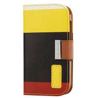 卡来登(KALAIDENG)画系列 iPhone 4/4s 创意多功能侧翻皮套(黑色)