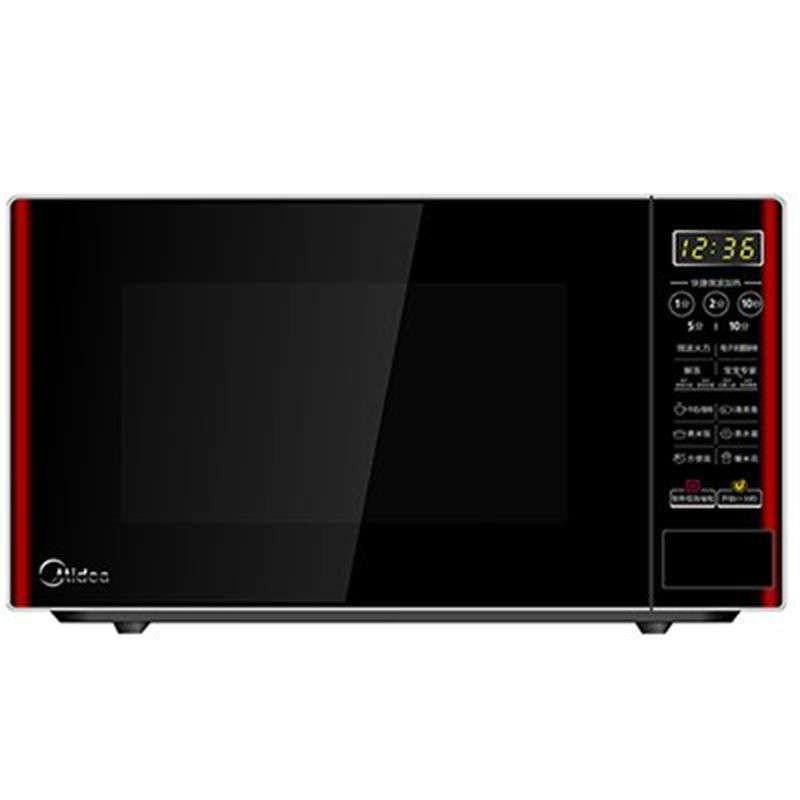 美的(Midea)EM7KCG4-NR 微电脑侧拉式平板微波炉 红色 20L高清大图