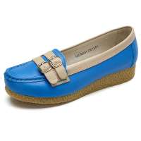 CAMEL/骆驼女舒适休闲单鞋81005601蓝色40