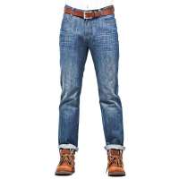 HODO红豆男装全棉直筒水洗磨白牛仔裤ZKDJ102(B25蓝色35/2.75尺)