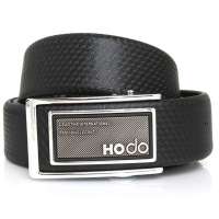 Hodo红豆皮带男士牛皮自动扣腰带红豆裤带E2XB1013黑色110