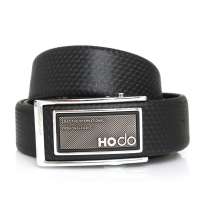 Hodo红豆皮带男士牛皮自动扣腰带红豆裤带E2XB1013黑色125