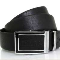 Hodo红豆皮带男士真皮红豆腰带牛皮自动扣裤带E2XB1007黑色110