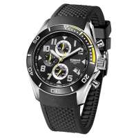 依波表运动休闲系列圆形硅胶表带石英男表 50070237