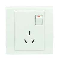 施耐德 保护门插座+开关(三极扁脚/月光白/10A)FB15CS