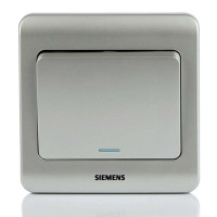 西门子远景彩银色一开双控荧光开关5TA01141CC122