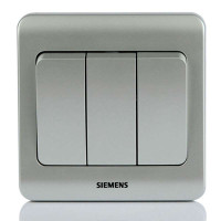 西门子远景彩银色三开双控开关5TA02361CC122