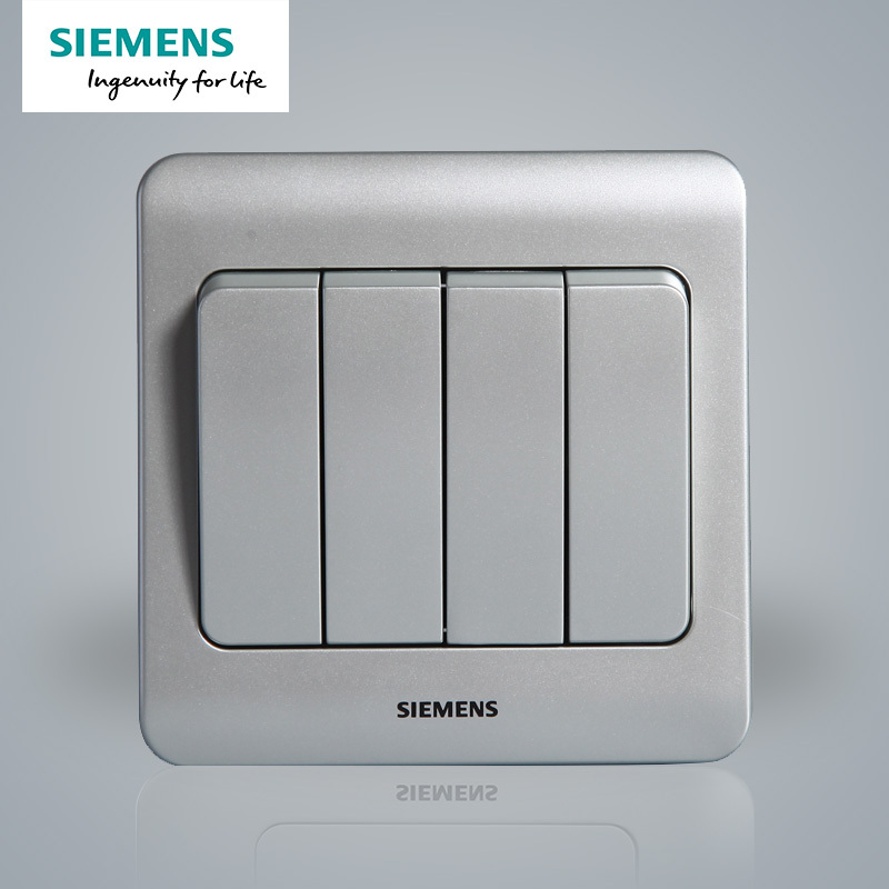 西门子(SIEMENS)开关插座 远景彩银系列四开单控5TA02411CC122
