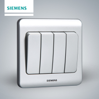 西门子(SIEMENS)开关插座 远景彩银系列四开单控5TA02411CC122