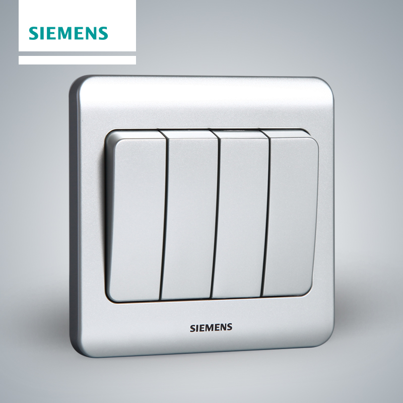 西门子(SIEMENS)开关插座 远景彩银系列四开单控5TA02411CC122