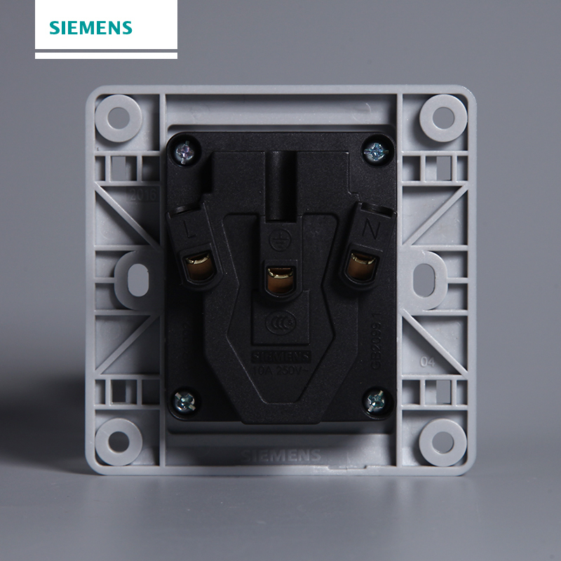 西门子(SIEMENS)开关插座 远景彩银系列10A五孔电源插座5UB01061CC122