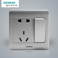 西门子(SIEMENS)开关插座 远景彩银系列一开10A五孔电源插座5UB01081CC122