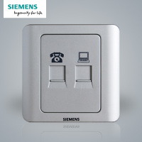 西门子(SIEMENS)开关插座 远景彩银系列电脑+电话插座5TG01251CC122