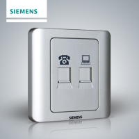 西门子(SIEMENS)开关插座 远景彩银系列电脑+电话插座5TG01251CC122