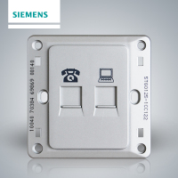 西门子(SIEMENS)开关插座 远景彩银系列电脑+电话插座5TG01251CC122