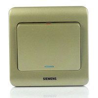 西门子远景金棕色一开单控荧光开关5TA01131CC133