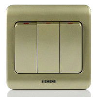 西门子远景金棕色三开单控开关5TA02311CC133