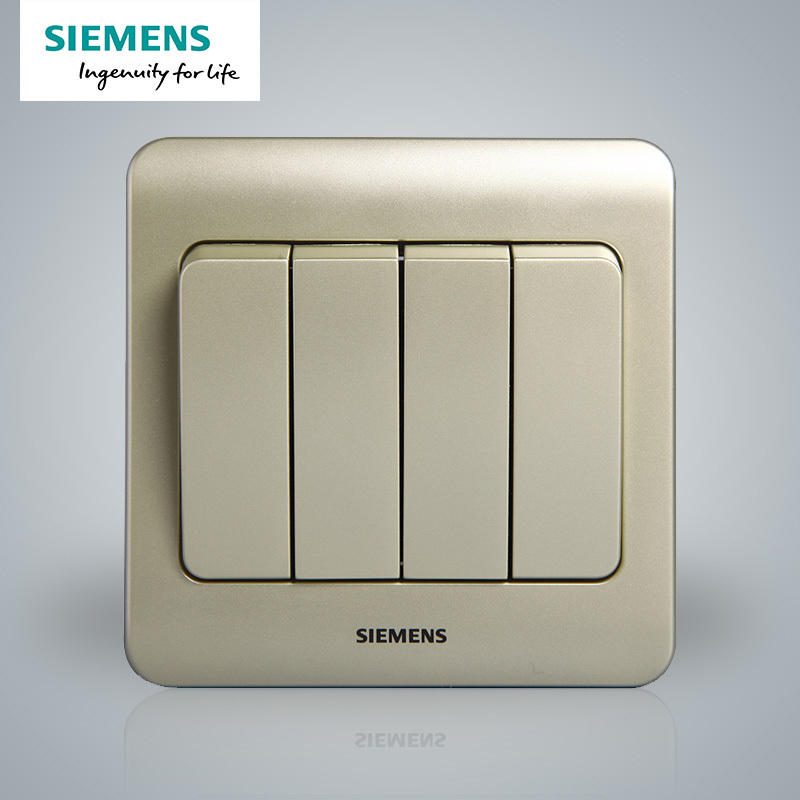 西门子(SIEMENS)开关插座 远景金棕系列四开双控5TA02461CC133