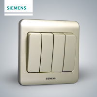 西门子(SIEMENS)开关插座 远景金棕系列四开双控5TA02461CC133