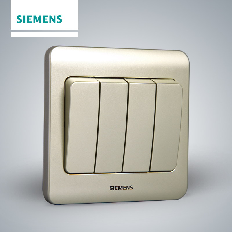 西门子(SIEMENS)开关插座 远景金棕系列四开双控5TA02461CC133