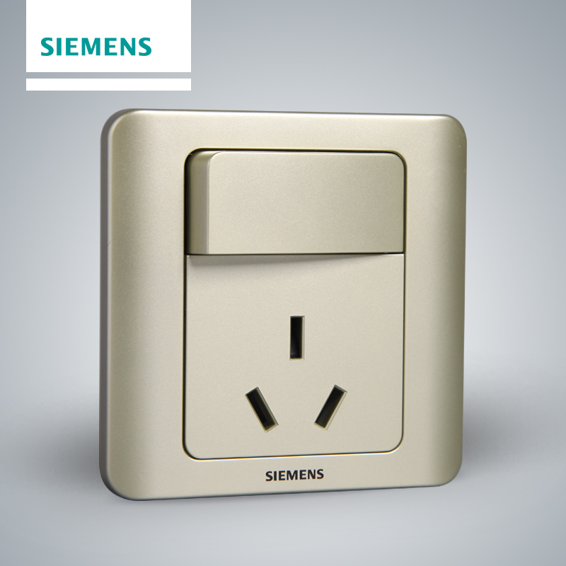 西门子(SIEMENS)开关插座 远景金棕系列一开16A三孔空调插座5UB02021CC133