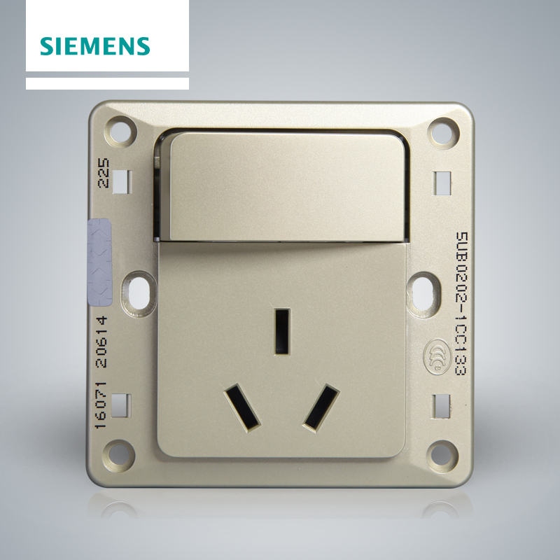 西门子(SIEMENS)开关插座 远景金棕系列一开16A三孔空调插座5UB02021CC133