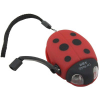 车旅伴 手摇发电甲壳虫LED手电筒 红色HQ-1044