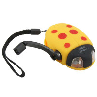 车旅伴 手摇发电甲壳虫LED手电筒 黄色HQ-1045