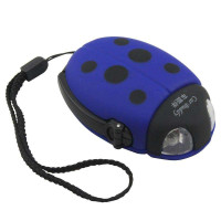 车旅伴 手摇发电甲壳虫LED手电筒 蓝色HQ-1046